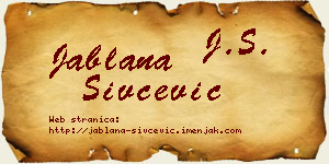 Jablana Sivčević vizit kartica